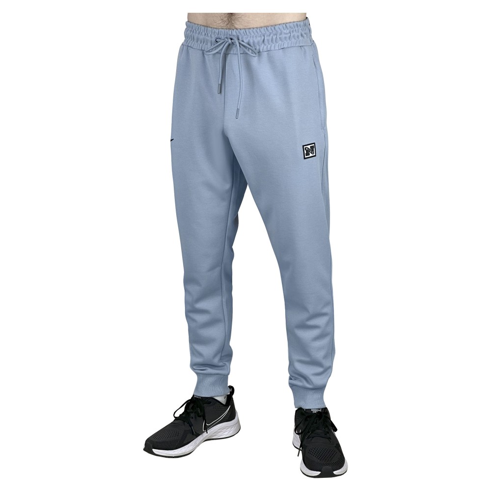 Штани чоловічі трикотаж-лакоста демісезонні NIKE NK-5005 S блакитні манжет
