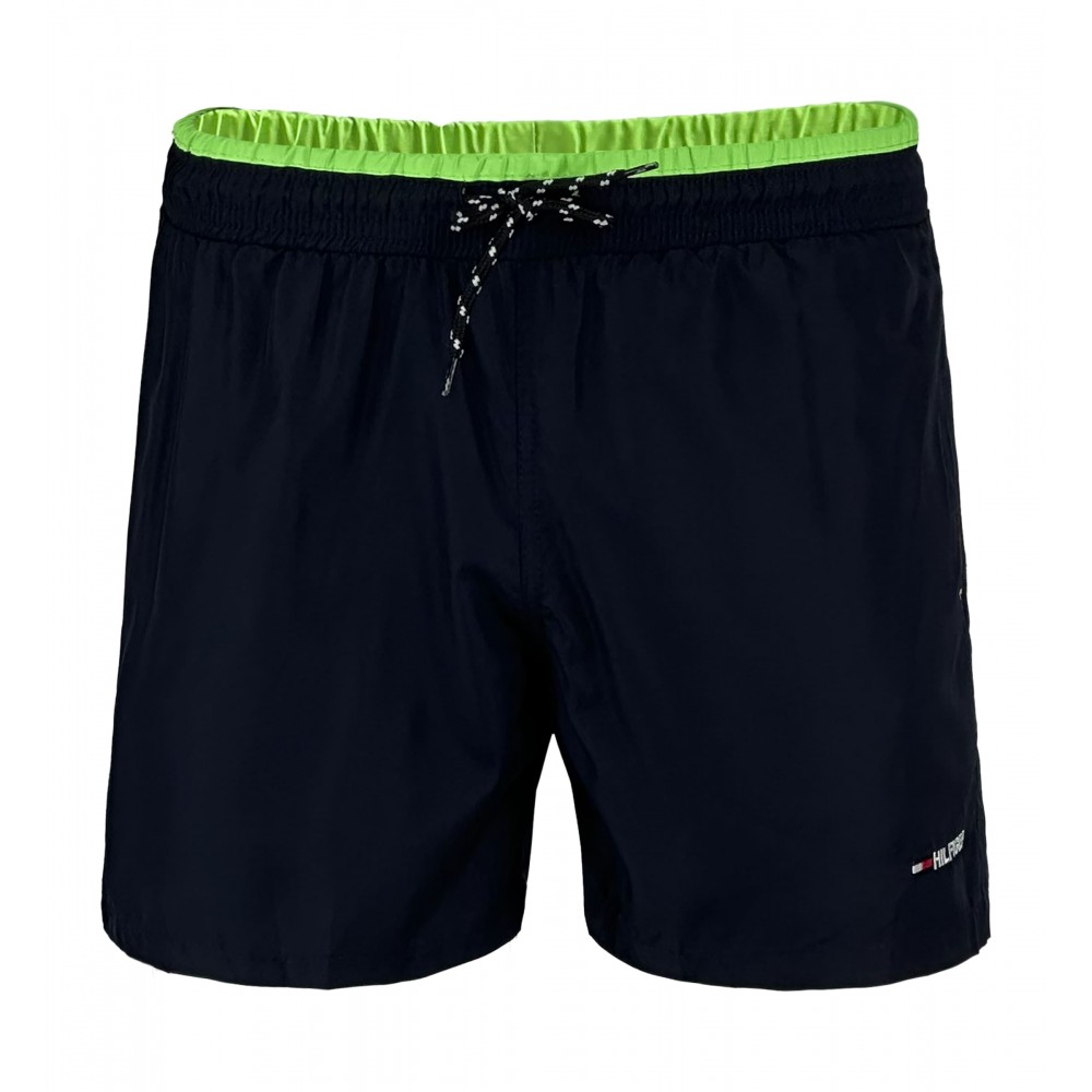 Шорти чоловічі плащівка Tommy Hilfiger 7070 М синьо-салатові