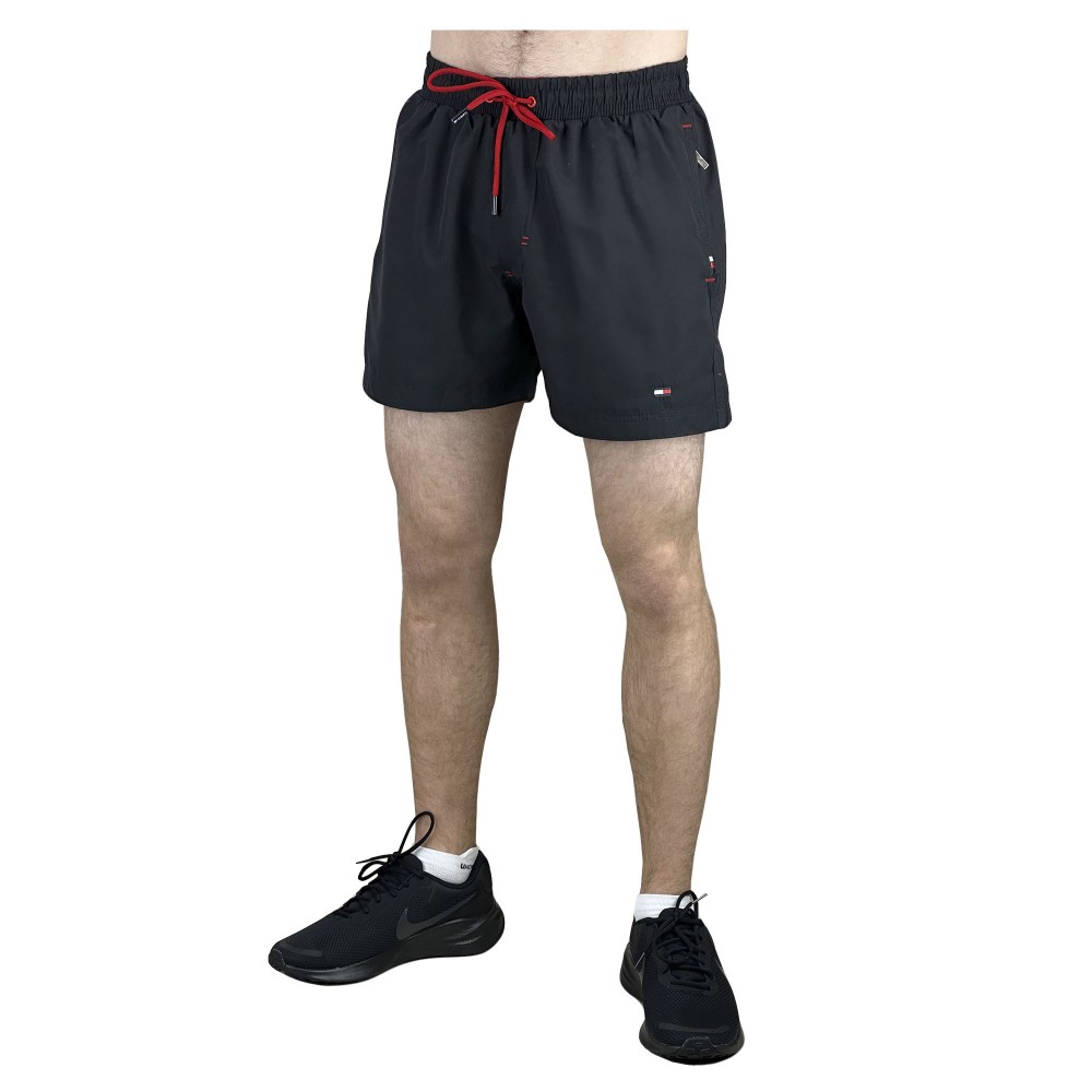 Шорти чоловічі плащівка Tommy Hilfiger 7070 L чорно салатові