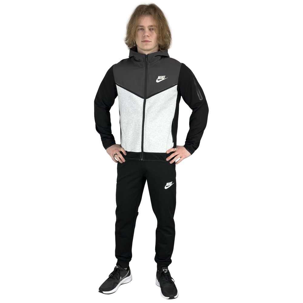 Костюм мужской трикотаж 2 нити NIKE 6697 L серый с черным