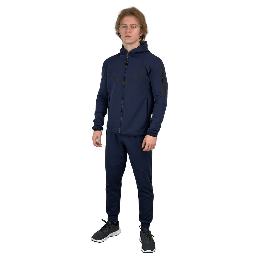 Костюм чоловічий щільний трикотаж даблфейс NIKE NK-0310 M синій