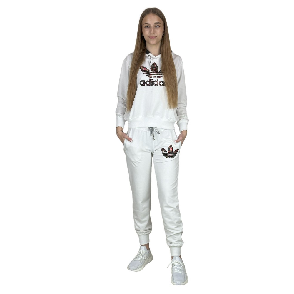 Костюм жіночий трикотаж 2 нитки ADIDAS 201417 S білий