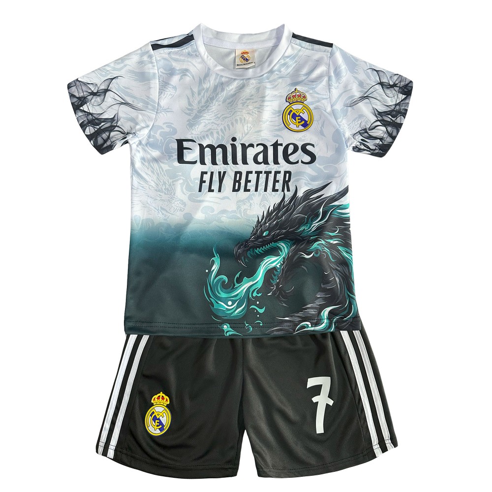 Форма футбольная клубная REAL RONALDO RL-485/11-55 24 (130-140см) бело черная