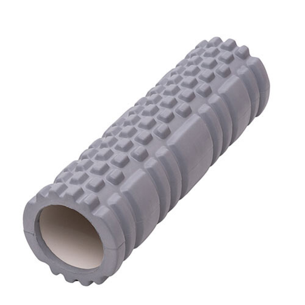 Ролик массажный для йоги и пилатеса Spine Roller 5118-9G L-33см d-14см серый